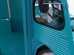 Citroen HY Blue with interior Model 3D
