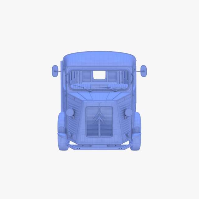 Download Citroen HY Blue with interior 3D Model