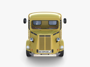 Generic 40s Van Pick Up with interior v3 Modelo 3D