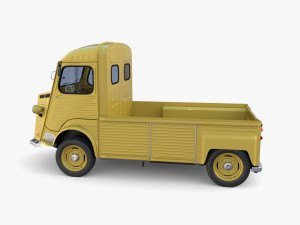 Generic 40s Van Pick Up with interior v3 Modelo 3D