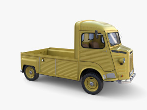Generic 40s Van Pick Up with interior v3 Modelo 3D