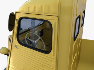 Generic 40s Van Pick Up with interior v3 3D Model