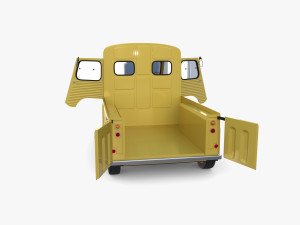 Generic 40s Van Pick Up with interior v3 Modelo 3D
