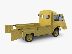 Generic 40s Van Pick Up with interior v3 Modelo 3D