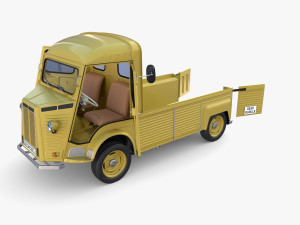 Generic 40s Van Pick Up with interior v3 Modelo 3D
