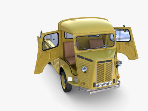 Generic 40s Van Pick Up with interior v3 Modelo 3D