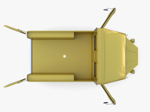 Generic 40s Van Pick Up with interior v3 Modelo 3D