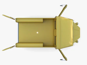 Generic 40s Van Pick Up with interior v3 3D Model