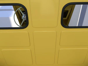 Generic 40s Van Pick Up with interior v3 3D Model