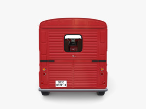 Citroen HY Red with interior 3D Model
