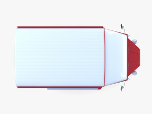 Citroen HY Red with interior 3D Model