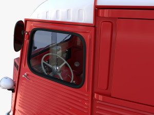 Citroen HY Red with interior 3D Model