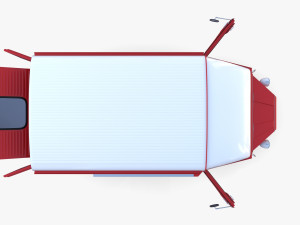 Citroen HY Red with interior 3D Model