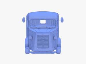 Citroen HY Red with interior 3D Model