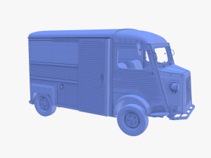 Citroen HY Red with interior 3D Model