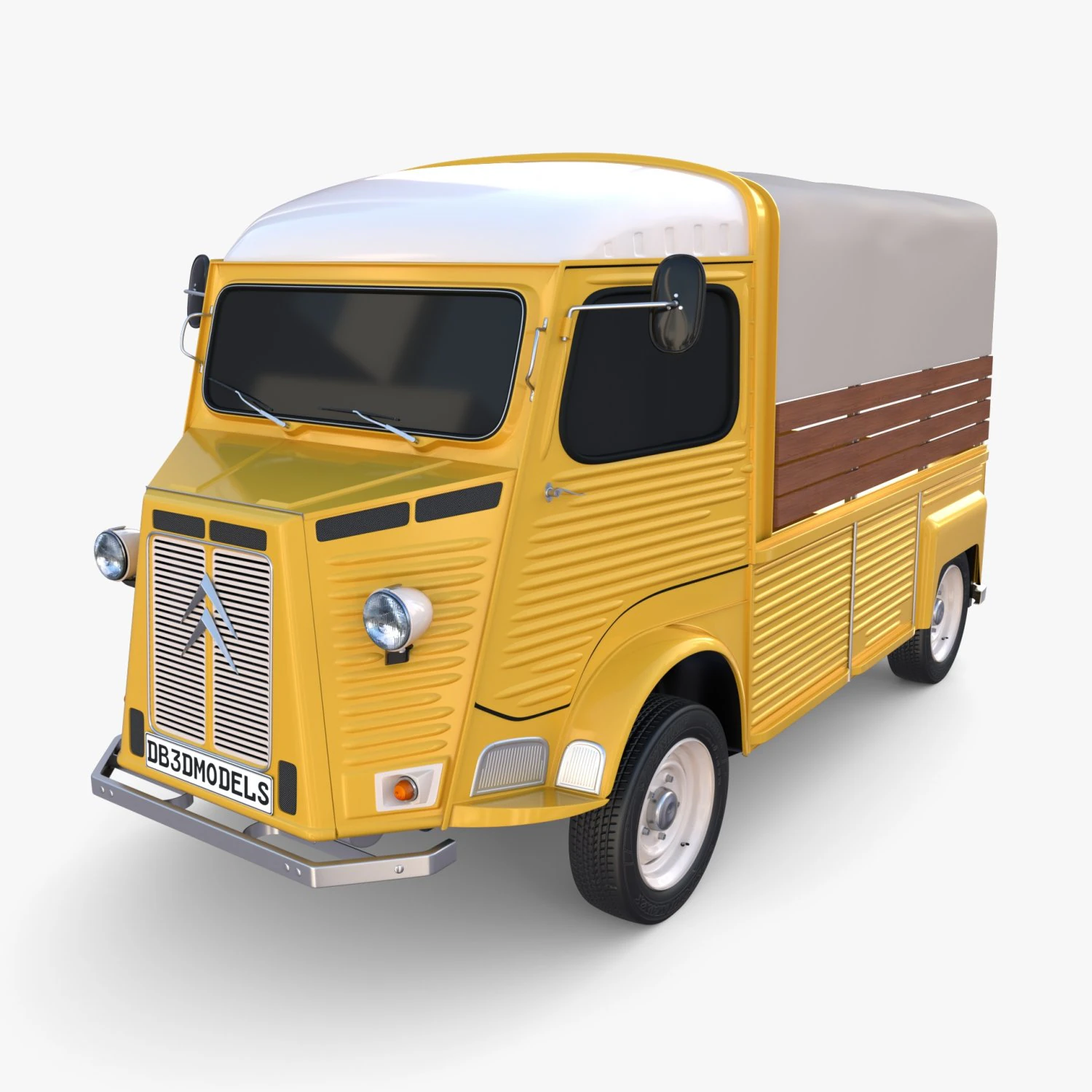 Citroen HY Pick Up v1 3D Model .c4d .max .obj .3ds .fbx .stl .blend