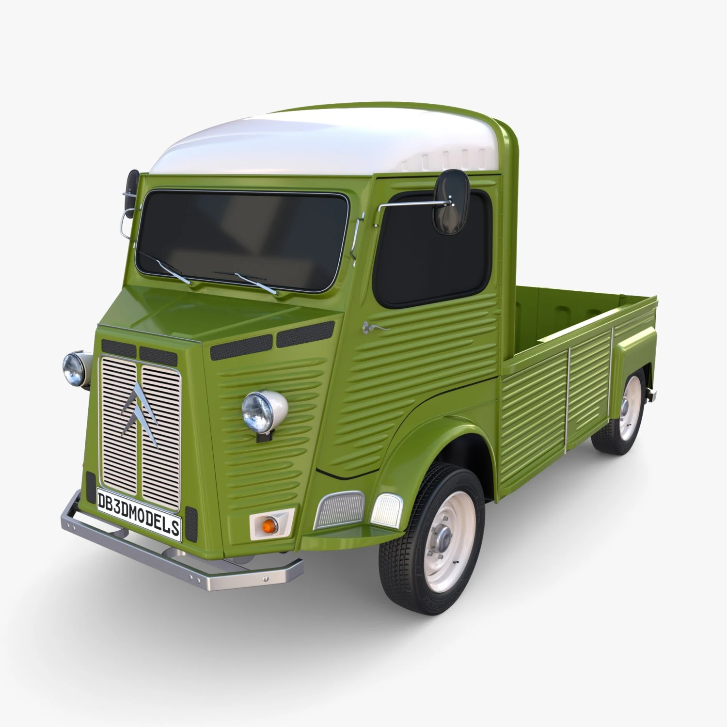 Citroen HY Pick Up v3 3D Model .c4d .max .obj .3ds .fbx .stl .blend