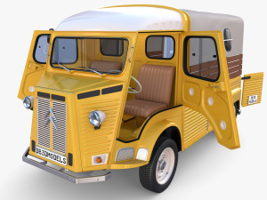 Citroen HY Pick Up with interior v1 3D Model