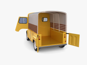 Citroen HY Pick Up with interior v1 Modelo 3D