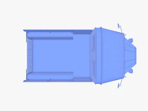 Citroen HY Pick Up with interior v2 3D Model