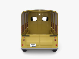 Generic 40s Van Pick Up with interior v1 3D Model
