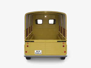 Generic 40s Van Pick Up with interior v1 3D Model