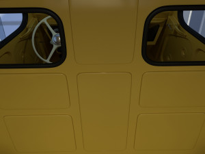 Generic 40s Van Pick Up with interior v1 3D Model
