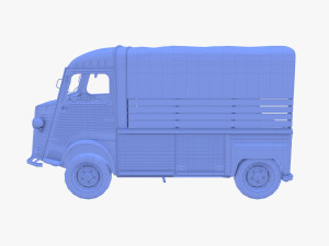Generic 40s Van Pick Up with interior v1 3D Model