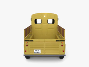 Generic 40s Van Pick Up with interior v2 3D Model