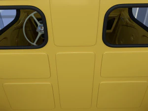 Generic 40s Van Pick Up with interior v2 3D Model