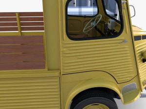 Generic 40s Van Pick Up with interior v2 3D Model