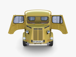 Generic 40s Van Pick Up with interior v2 3D-Modell