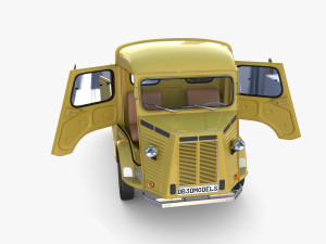 Generic 40s Van Pick Up with interior v2 3D-Modell