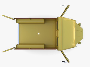 Generic 40s Van Pick Up with interior v2 3D-Modell