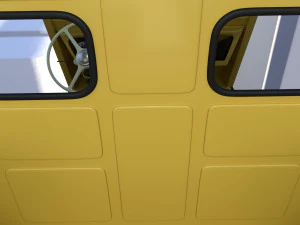 Generic 40s Van Pick Up with interior v2 3D Model