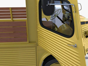 Generic 40s Van Pick Up with interior v2 3D Model