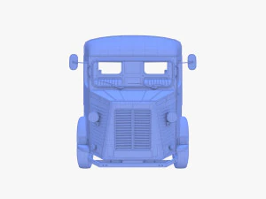 Generic 40s Van Pick Up with interior v2 3D Model