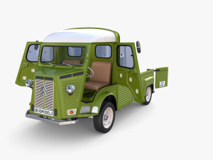 Citroen HY Pick Up with interior v3 Modelo 3D