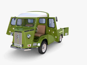 Citroen HY Pick Up with interior v3 3D Model