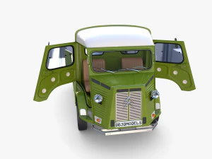 Citroen HY Pick Up with interior v3 3D Model