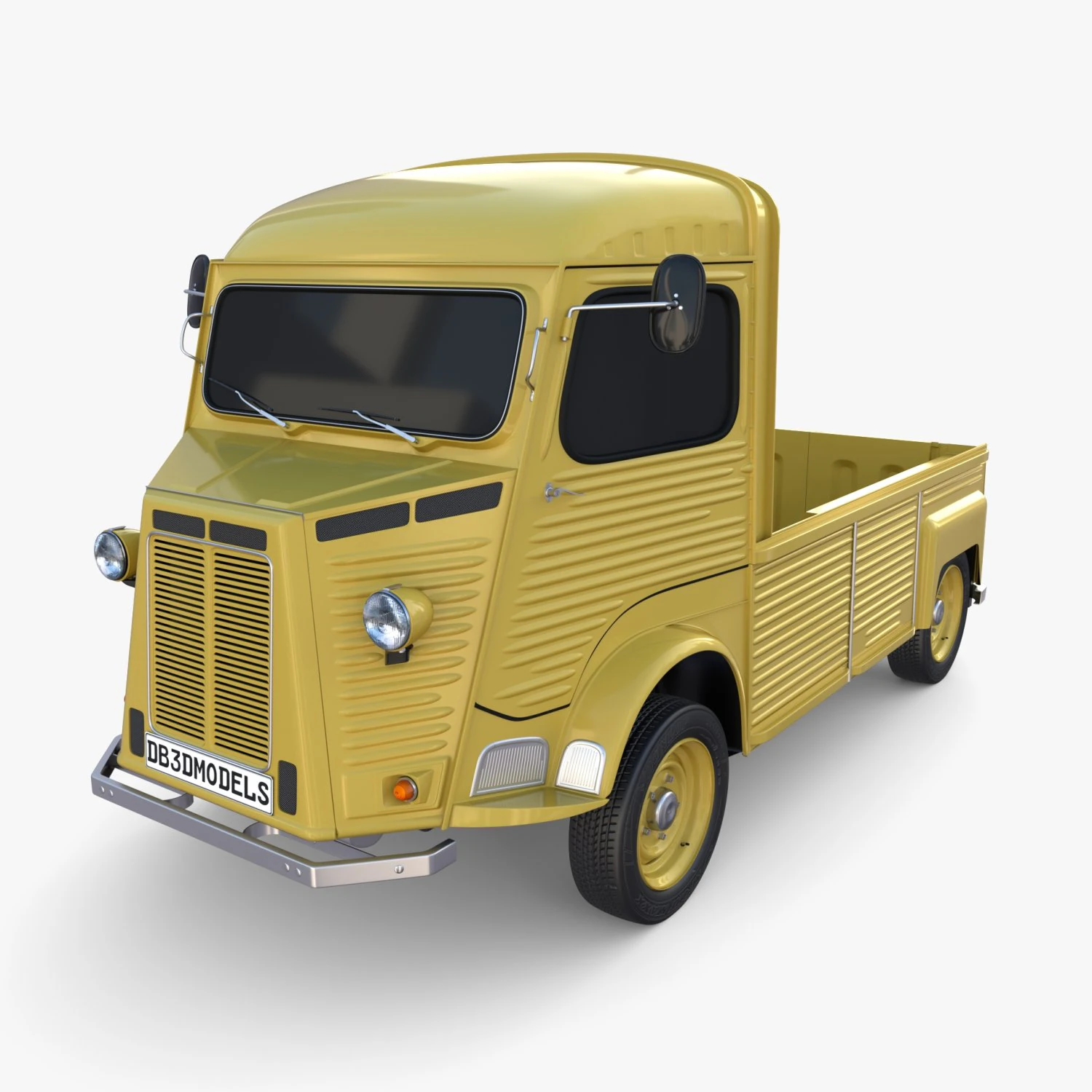 Generic 40s Van Pick Up v3 3D Model .c4d .max .obj .3ds .fbx .stl .blend