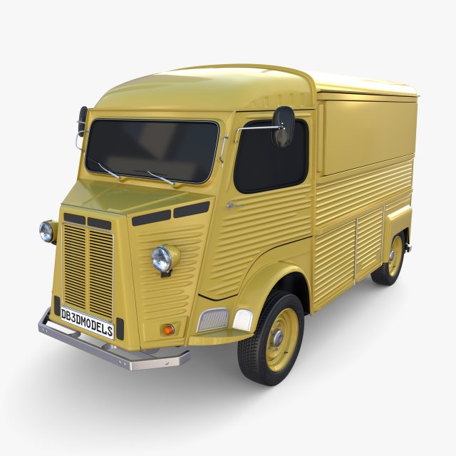 Generic 40s Van 3D Model .c4d .max .obj .3ds .fbx .stl .blend 