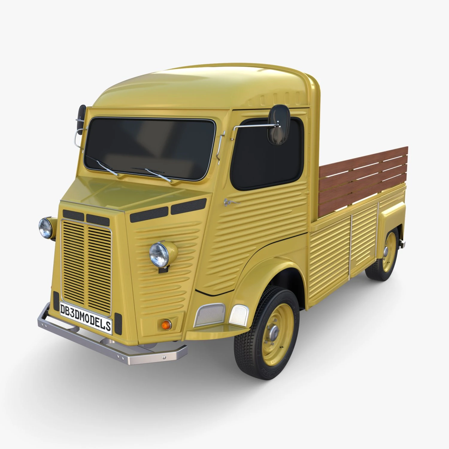 Generic 40s Van Pick Up v2 3D Model .c4d .max .obj .3ds .fbx .stl .blend