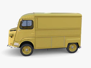 Generic 40s Van with interior 3D Model