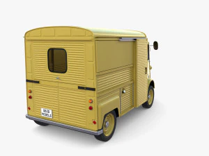 Generic 40s Van with interior 3D Model