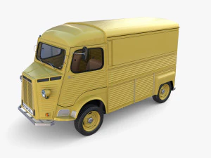 Generic 40s Van with interior 3D Model
