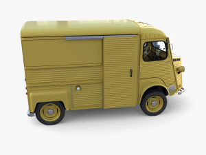 Generic 40s Van with interior 3D Model