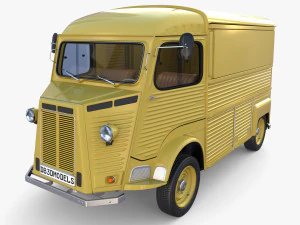 Generic 40s Van with interior 3D Model