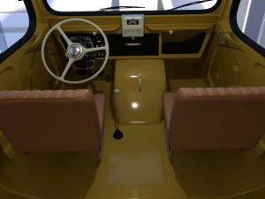 Generic 40s Van with interior 3D Model