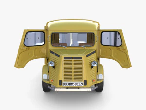 Generic 40s Van with interior 3D Model